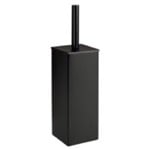 Gedy 4433-14 Toilet Brush Holder, Square, Matte Black